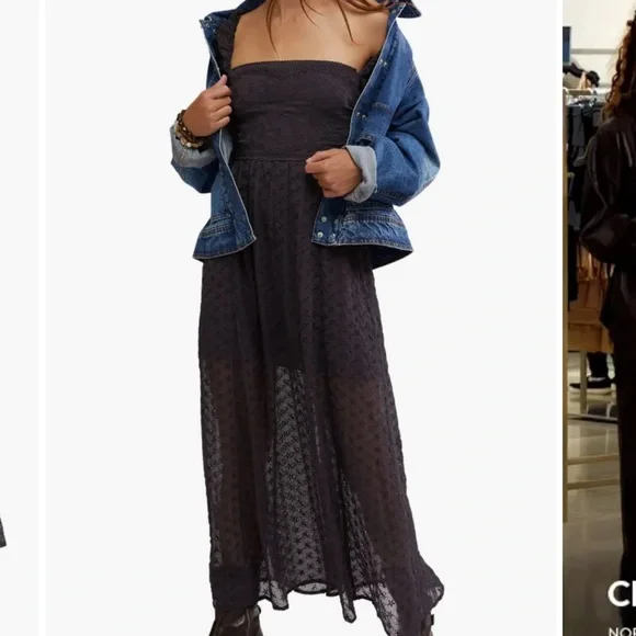 NWOT Free People Malina Eyelet Maci Dress - Picture 2 of 5